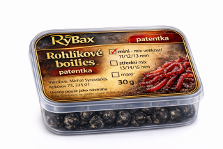 Rohlíkové boilies Patentka Střední - Mix velikostí 13/14/15 mm