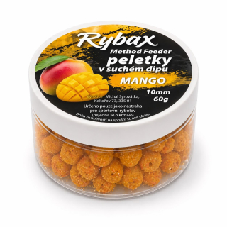 Rybax - Method Feeder peletky v suchém dipu Mango 10mm 60g