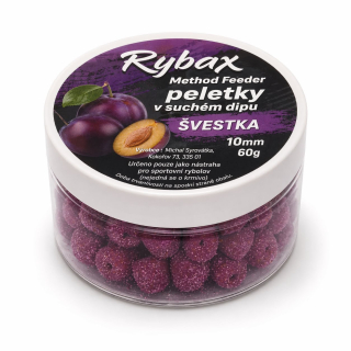 Rybax - Method Feeder peletky v suchém dipu Švestka 10mm 60g